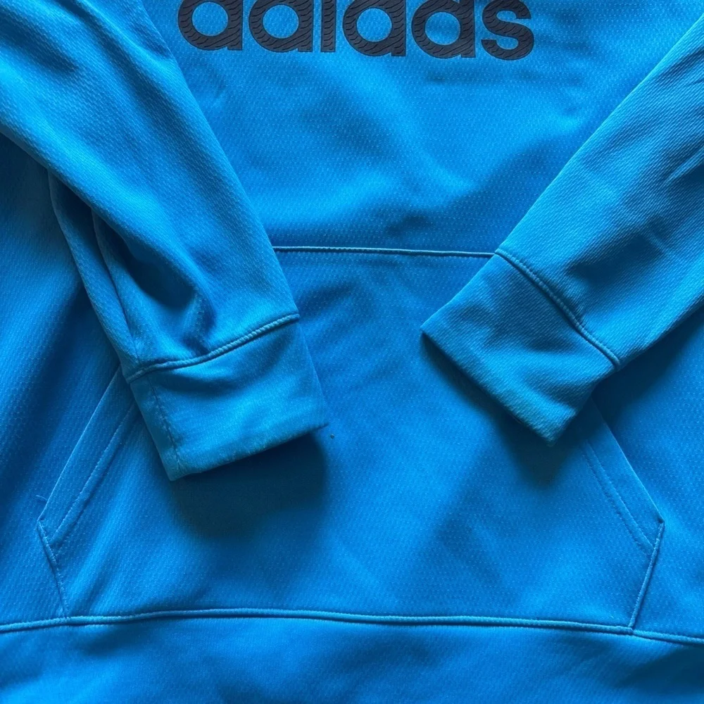 Adidas Climawarm blue pullover hoodie size M
